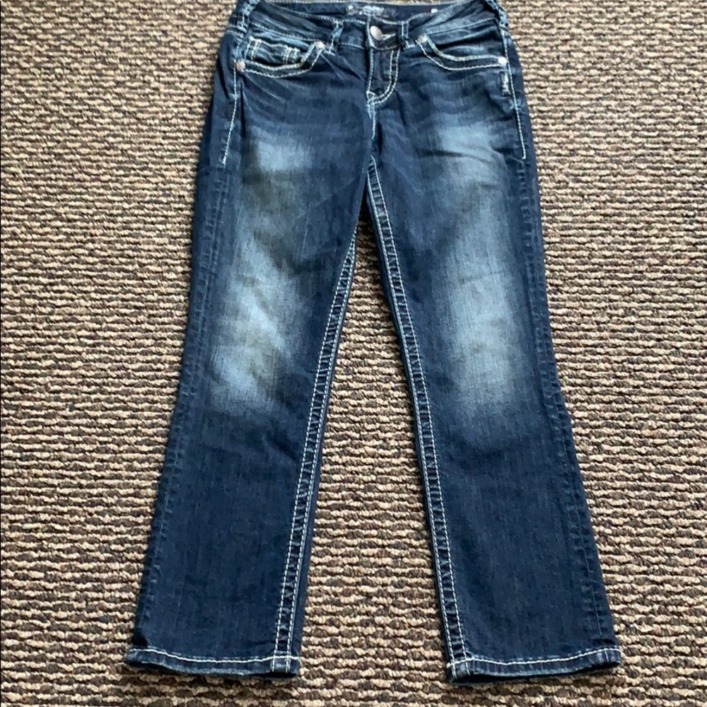 Silver Suki Mid Capri Jeans